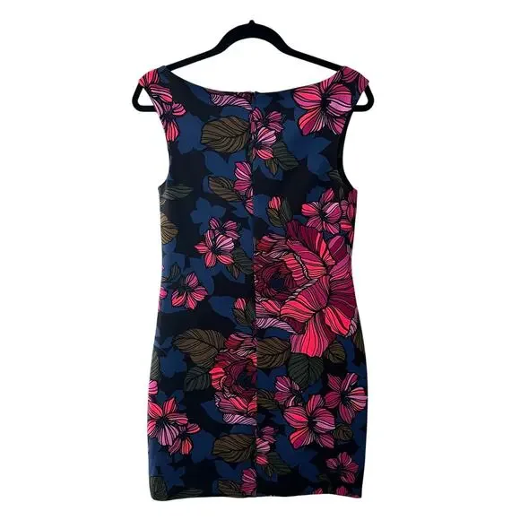 Trina Turk Kiera Astor's Garden Sheath Dress Small Dark Floral Sleeveless - Picture 3 of 7